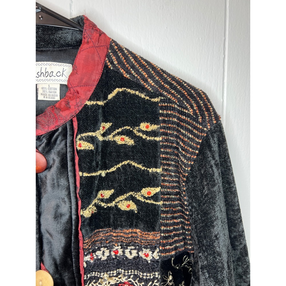 Flashback Velvet Patchwork Jacket Embroidered But… - image 6